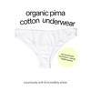 ODDO BODY 100% Organic Pima Cotton Underwear Tanga (Midnight, L)