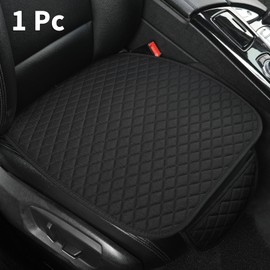 West Llama Linen Car Seat Covers,Bottom Seat Covers for Cars Include 1 Piece Front Driver Seat Pad Mat Universal Fits 90% Vehicles,SUVs,Cars,Sedans(1Piece-Black)