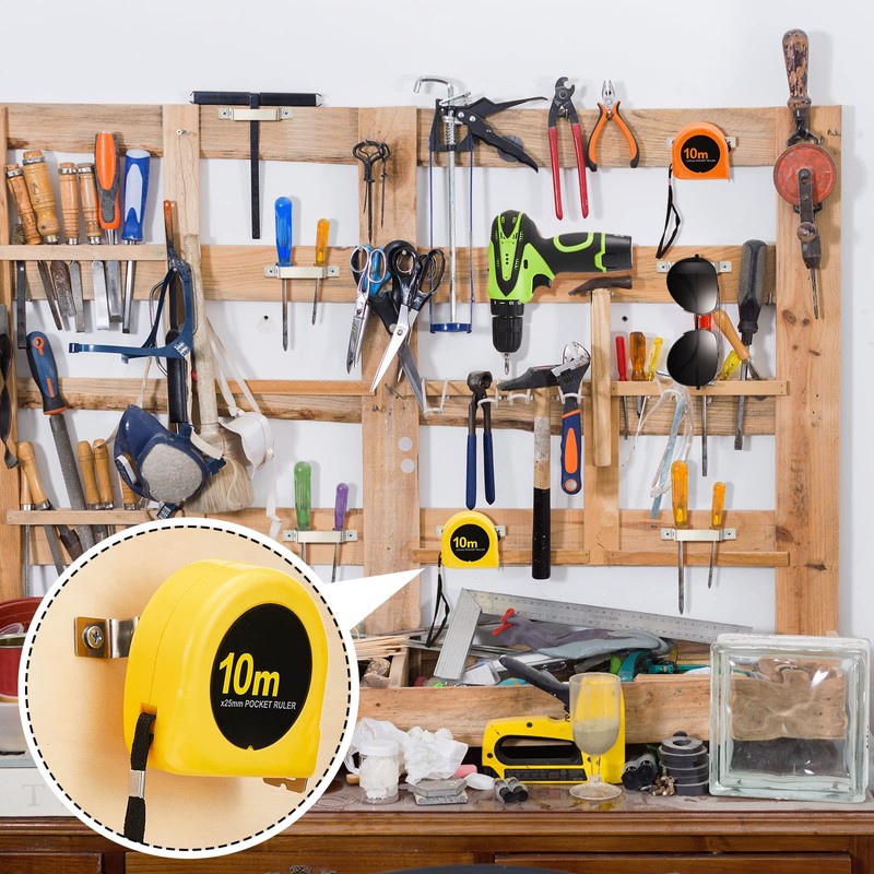 12 Pcs Tape Measure Clip Tape Measure Holder Bench Belt