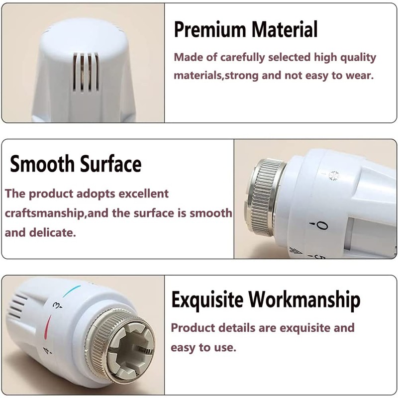 Thermostatic Radiator Valve, 2Pcs Radiator Valve Replacement Head M30 x