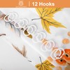 JarThenaAMCS Fall Shower Curtain Pumpkin Leaves Bathroom Curtain with Hooks