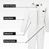 ACTIVE UNIFORMS Overall Workwear Men Long Sleeve Coveralls, White (X-Large)