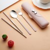 Cutlery Set, Stainless Steel, Chopsticks, Fork, Spoon, 3-piece Set, with