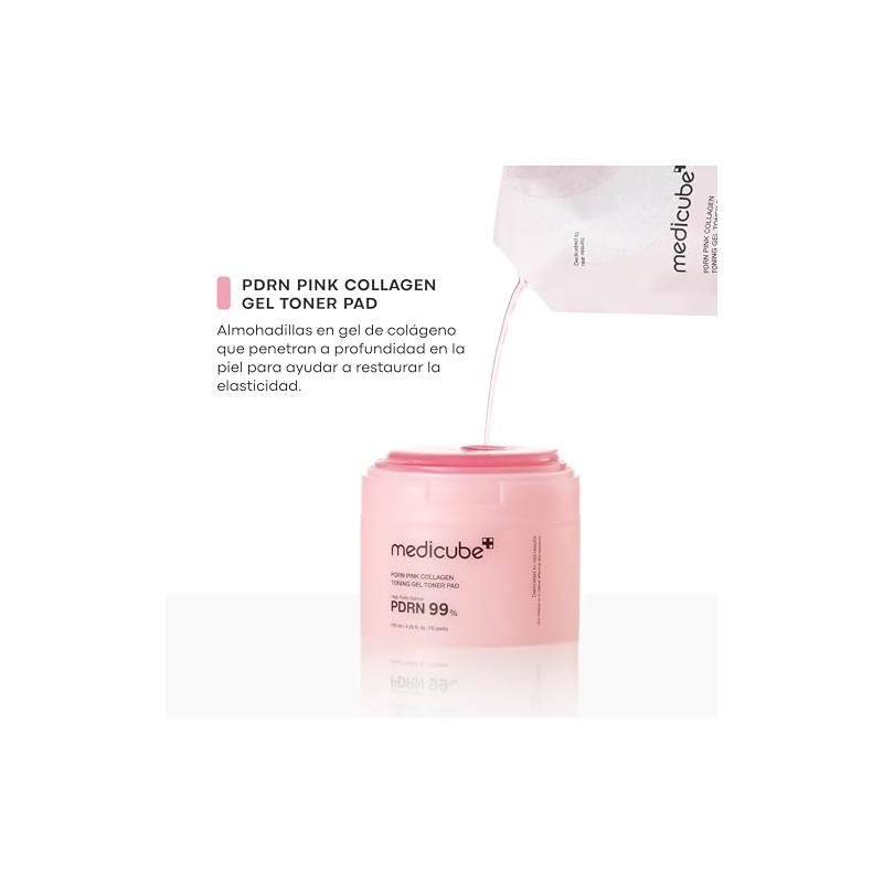 PDRN Pink Collagen Toning Gel Toner Pad by Medicube for
