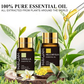 MAYJAM 20x5ML Essential Oil Gift Set, Pure Essential Oils for Diffusers for Home, Long Lasting Scented Oil for Soap Candle Making