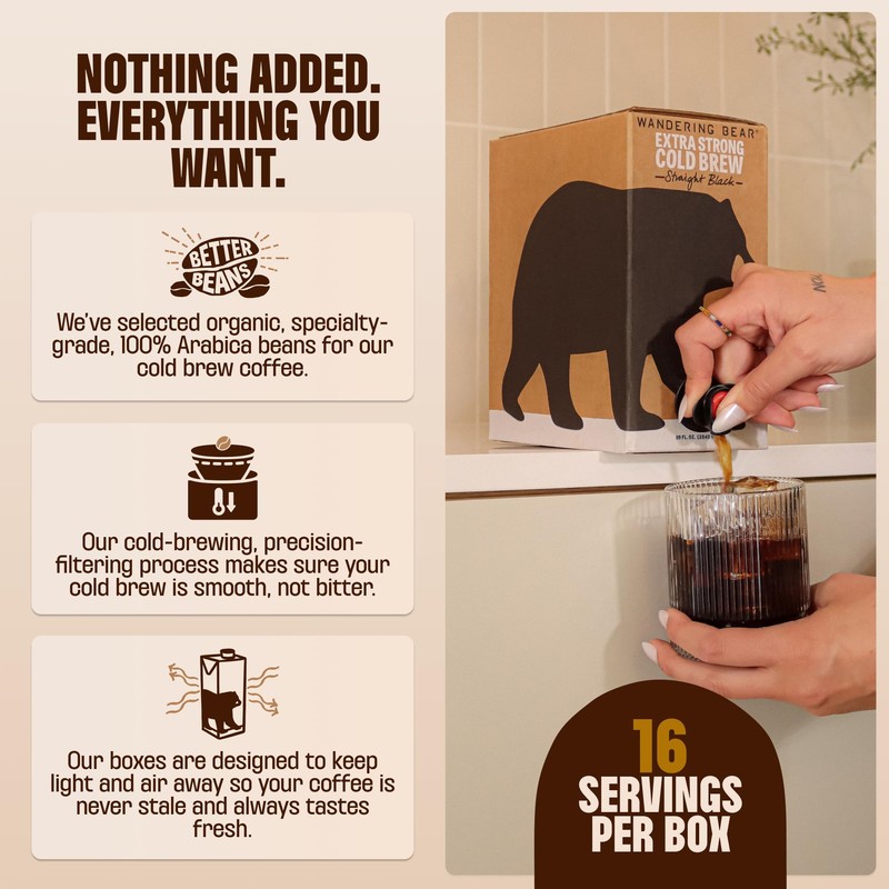 Wandering Bear Organic Vanilla Coffee Cold Brew On Tap, Iced