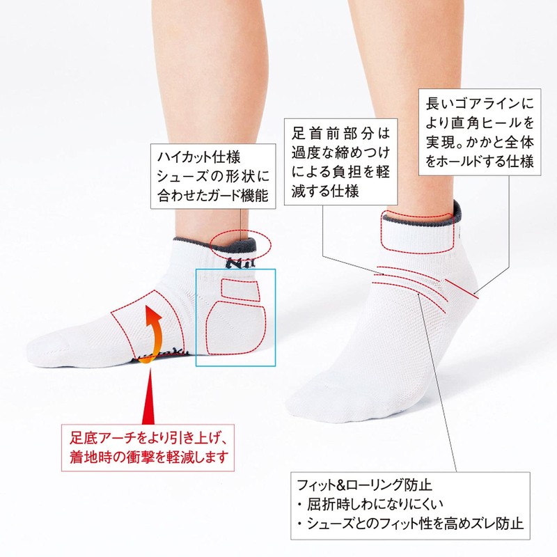 Nittaku NW-2952 Table Tennis Socks, Unisex, Short Length, Fit and