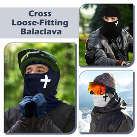 Shyyween 4 Pcs Christian Balaclava Cross Ski Mask Full Face Mask Cover Winter Faith Shiesty Mask Jesus Graphic Face Cover for Men Women Outdoors Football