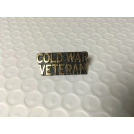US MILITARY COLD WAR VETERAN TEXT HAT PIN