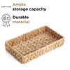 JS Maison Rectangular Water Hyacinth Woven Wicker Basket for Organizing