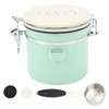 Coffee Canister Mint Green Food Grade Stainless Steel Airtight Coffee