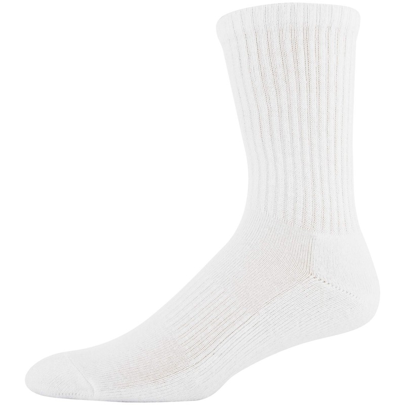 Gildan Men's Active Cotton Crew Socks, 10-Pairs, White, Shoe Size: