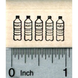 RubberHedgehog Water Bottle Rubber Stamp, in a Row A33610 WM