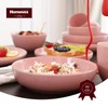 HomeVss 20-Piece Dinnerware Set - Serves 4, Shiny Glaze Pink