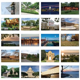 xtvinvm US City Madison Wisconsin Travel Postcards from Around the World Vintage Postcard Pack for Mailing Business Christmas Holiday Birthday Postcards with Mailing Side Set of 20
