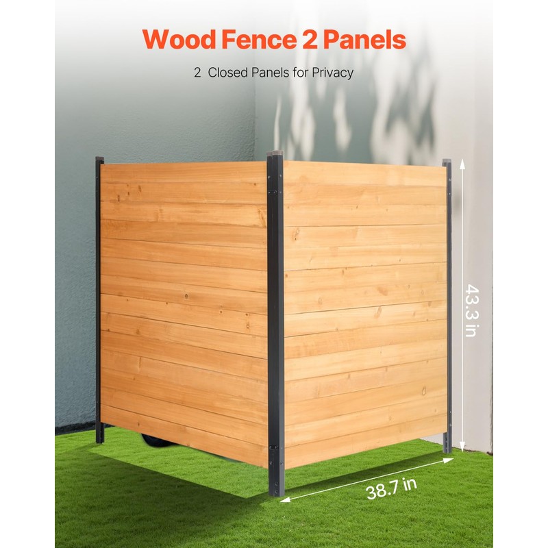 VEVOR Wood Privacy Fence, 38" W x 42" L, 2