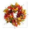 Nearly Natural 24in. Autumn Maple Leaf and Berries Fall Artificial