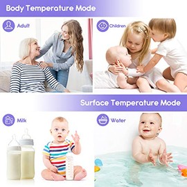 Termómetro infrarrojo sin contacto frente Termómetro de temperatura corporal PC868 de alta precisión visualización LCD para adultos, bebés y niños    