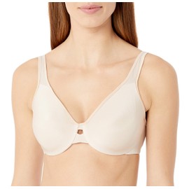 Lilyette by Bali Women's Plunge Into Comfort Keyhole Minimizer Bra, Champagne, 40DD