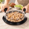 Manual Chicken Shredder Tool for Cooked Meat – Clear-Lid Rotating