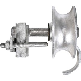 Chain Link Rolling Gate Track Sliding Gate Rollers Galvanized Steel Rolling Gate Hardware for 2" (1-7/8") Gate Frame & 1-5/8" Track Pipe, 1 Pack