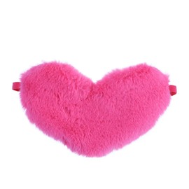 KOMBIUDA Travel Eye Mask for Airplane Boys and Girls Sleep Mask Heart Shape Plush Blindfold for Children