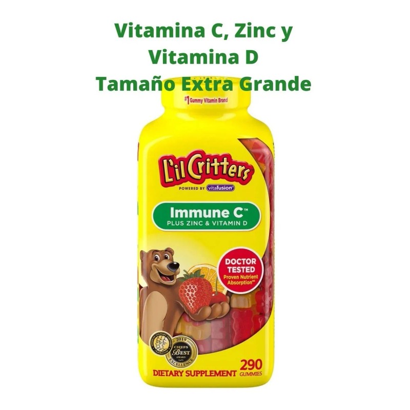 L'il Critters Immune C Más Zinc Y Vitamina D 290