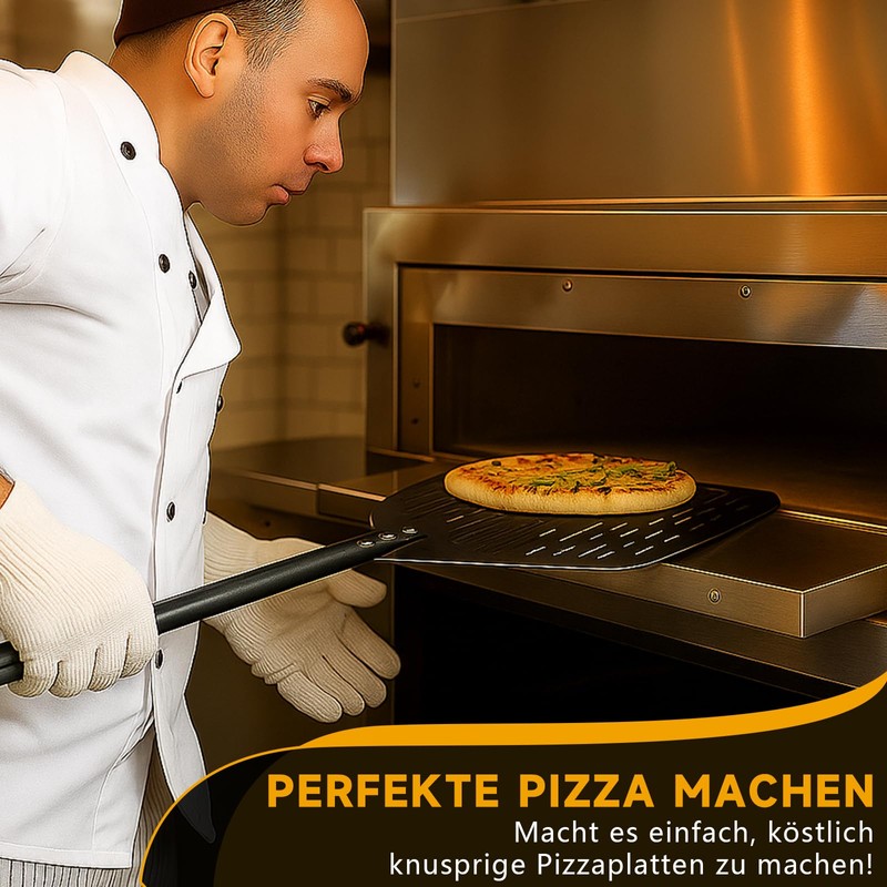Pizza Peel and Pizza Spatula Set, Set of 2 Aluminium