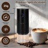 Electric coffee grinder with 38 adjustable grind settings, 1500 mAh