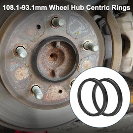 TUCKBOLD Car Wheel Hub Centric Rings Durable Wheels Center Shaft Shock Absorbing Hubrings Black 4 Pcs OD 108.1mm to ID 93.1 mm Polycarbonate