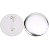 Badge Pin Button Parts , Round Acrylic Clear Metal Shells
