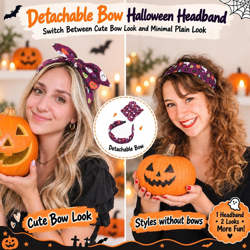 6PCS Halloween Headbands for Women, Halloween Accessories for Festive Gift