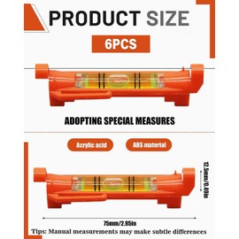 LEEQBCR 6 pieces string spirit level, red spirit level cord, cord spirit level, line spirit level, line spirit level for masonry, plumbing, gutter work, spirit level