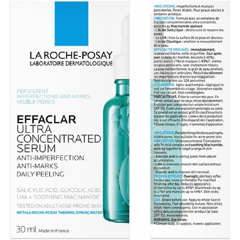 La Roche-Posay Effaclar Sérum Ultra Concentrado, Anti-Imperfecciones 30 ml