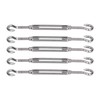5Pcs Turnbuckle Hook and Hook Wire Rope Tension 304 Stainless