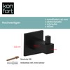 Kon-fort Home Towel Hooks Black Square Bathroom and Kitchen Set