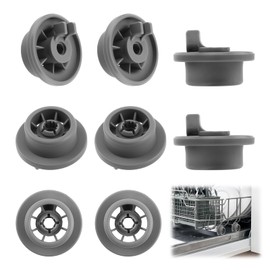Dishwasher Lower Rack Wheel Compatible with Bosch 165314, Universal Dishwasher Wheel Replacement Parts for Beko Siemens Neff Gaggenau Thermador Kenmore (8Pcs, 3.5 * 1.6cm)