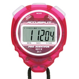 ACCUSPLIT Pro Survivor - A601X Stopwatch, Clock, Extra Large Display (Cherry)