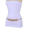 Unbranded Women Great Elegant Belt Gold Plated Metal Chain Link