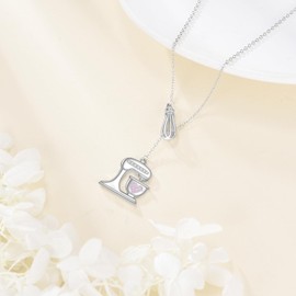 YAFEINI Baker Gift Baking Necklace S925 Sterling Silver Baker Pendant Necklace Baking Jewelry Gifts for Bakers And Bake Lover Women Female Mom