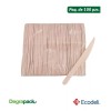 Degrapack Paq C/100 Pzs De Cuchillo Desechable De Madera Biodegradable