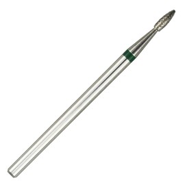 C & I Diamond Nail Drill Bit Flame Shape E-File Professional Cuticle Clean Drill Bit Enhanced Diamond Powder Plus Tungsten Carbide Shank 3/32" (1.8mm Mini, Coarse C)