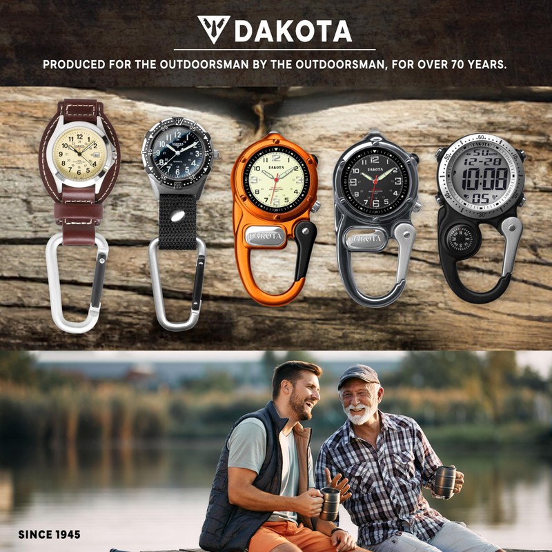Dakota Mini Clip Microlight, Clip Watch, Flashlight and Watch, Outdoor