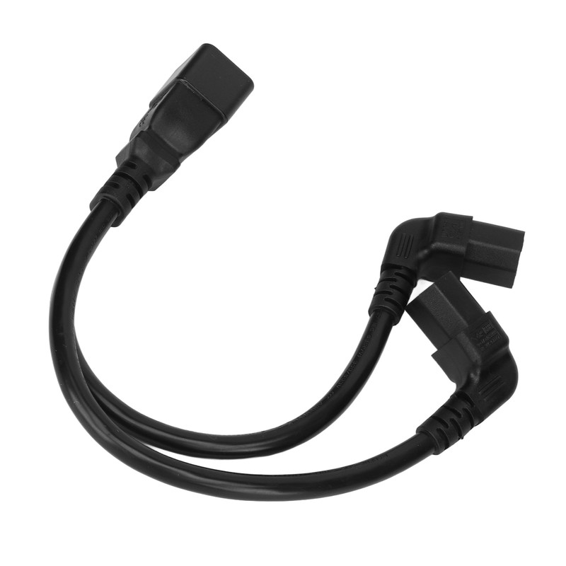IEC320 C20 to Dual C13 Cord 1 in 2 Out