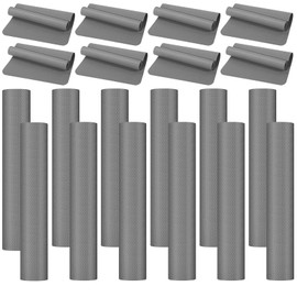 LEIFIDE 10 Pack Yoga Mats Bulk, 68'' x 24'' x 4mm Thick Yoga Mats for Kids and Adult Gym Bundle Latex Free Exercise with Non Slip Texture for Outdoor Pilates or Workout(Gray)