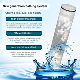AWO 2 PACK Replacement Shower Filter Cartridge Compatible with MakeFit SSJ781,DSSJ781,DSSJ781-01 Filtered Handheld Shower Head,Multi Stage Shower Filtration Systems for Hard Water Reduces Chlorine