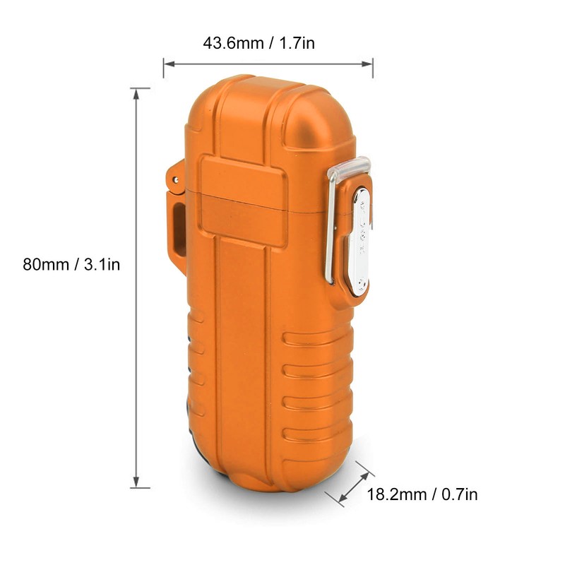 Outdoor Double Arc Electric Lighter Portable Waterproof Flashlight Lighter Charging