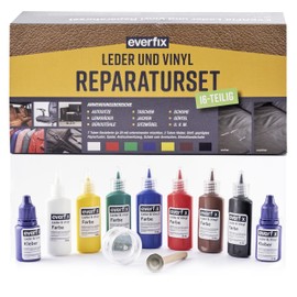 Everfix Leder & Vinyl Reparaturset (16-teilig) zur Reparatur von Leder und Kunstleder