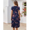 Zeagoo Ladies Summer Dresses Short Sleeve Midi Dresses with Pockets
