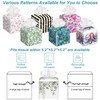 Watercolor Floral Leaves Tissue Box Holder,Square Leather Tissue Box Cover